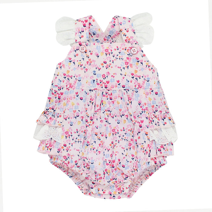Bebe Mia Floral Romper With Frill - XS18-718