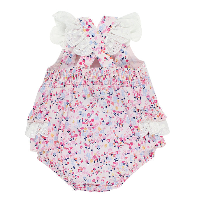 Bebe Mia Floral Romper With Frill - XS18-718