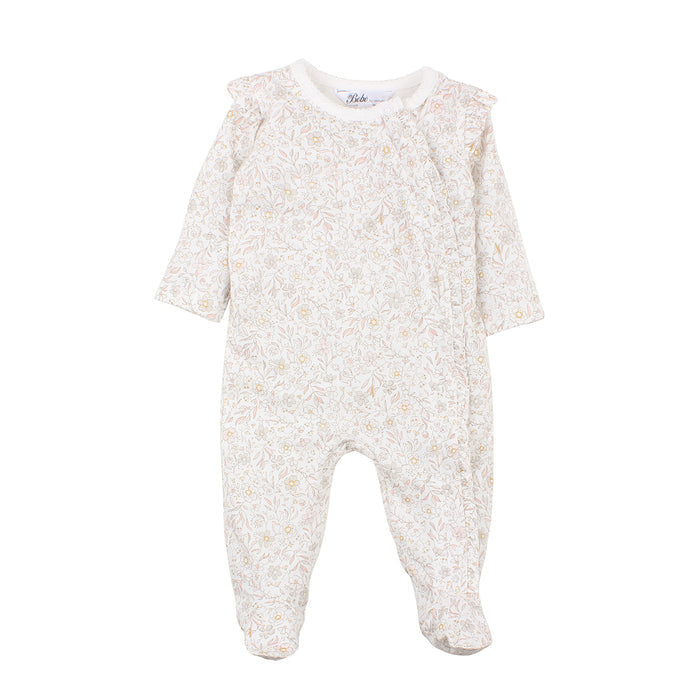 Bebe Penny Zip Romper in Penny Print (Size PREM-6M)
