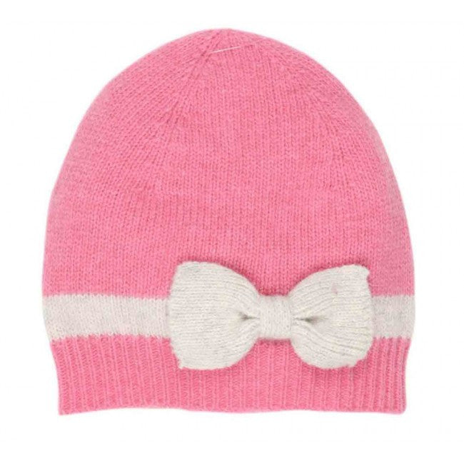 Bebe Pink Beanie w/ Knit Bow - Sweet Thing Baby & Childrens Wear