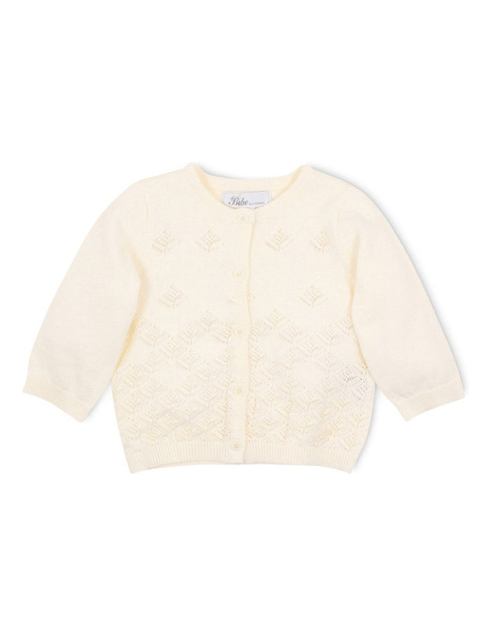 Bebe Pointelle Cardigan in Cloud