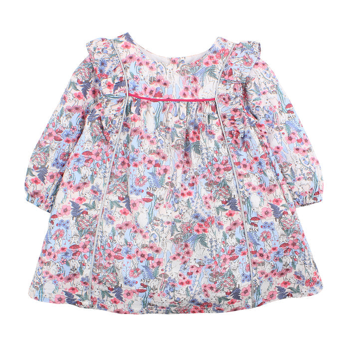 Bebe Rose Dress in Rose Print (Size 3M-5Y)