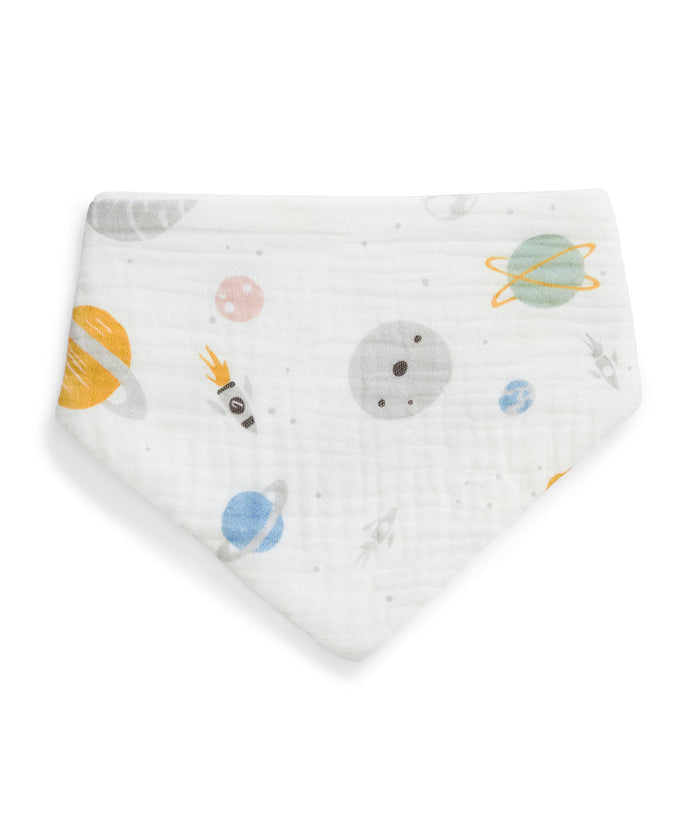 Bib 2 Pack Muslin Blush Rocket