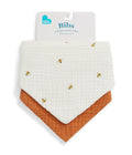 Bib 2 Pack Muslin Cream Bees