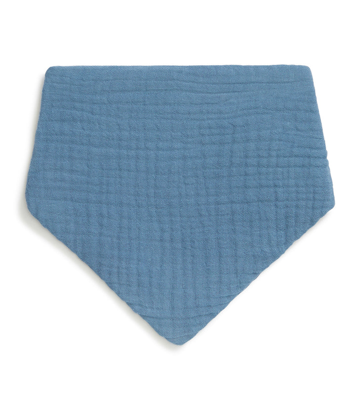 Bib 2 Pack Muslin Storm Blue Rocket
