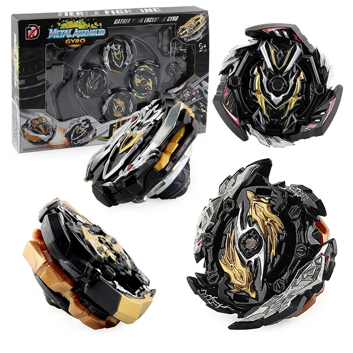 Black Limited Color Gyro 4PCS Spinning Top Toys Set