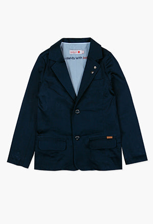 Boboli Boys Satin Blazer- Navy