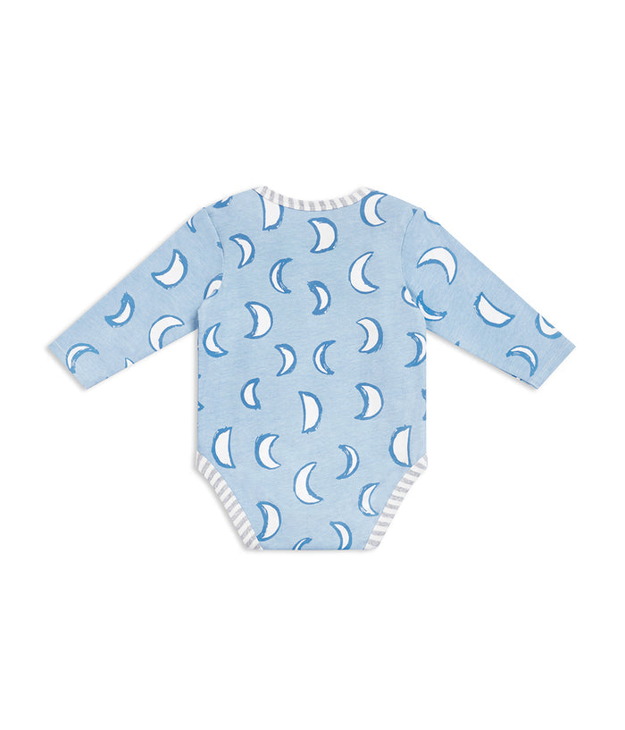 Bodysuit Long Sleeve Cotton Blue Eclipse