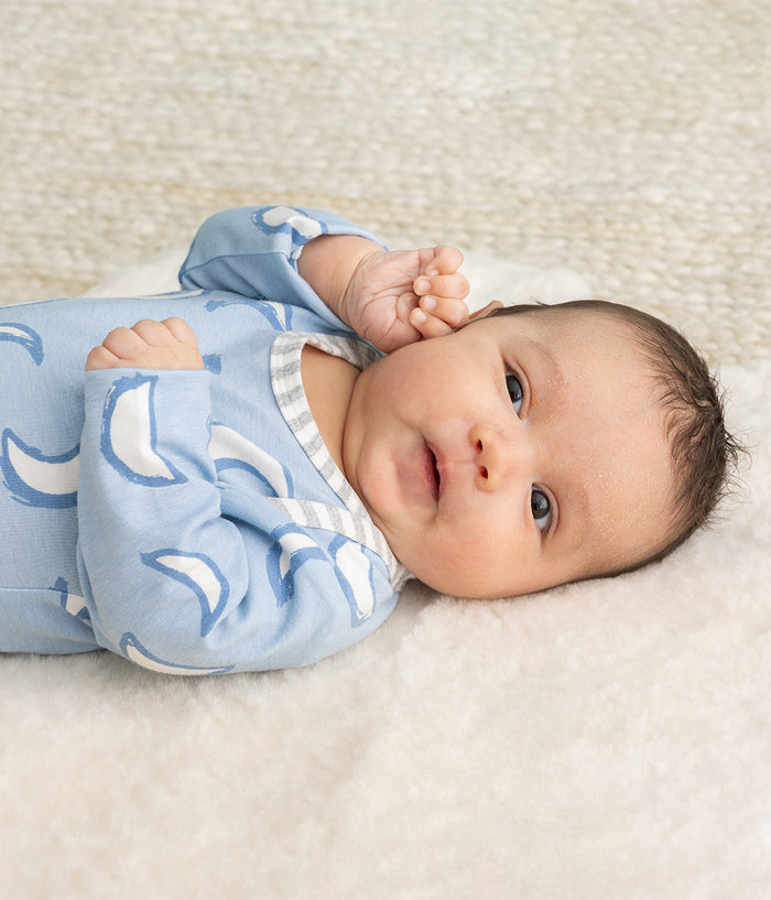 Bodysuit Long Sleeve Cotton Blue Eclipse
