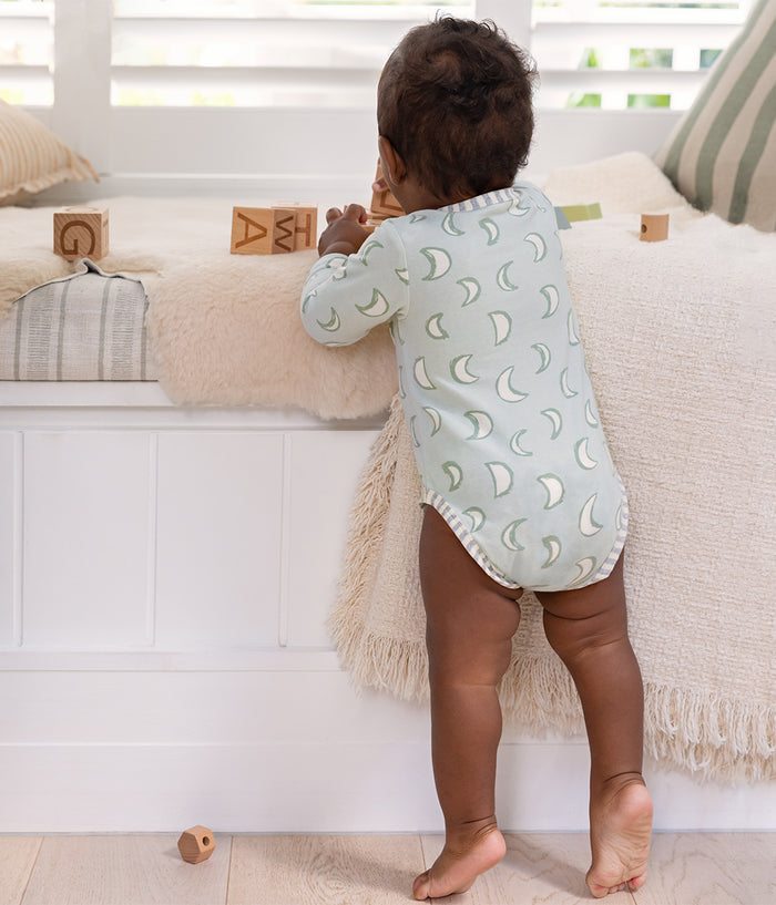 Bodysuit Long Sleeve Cotton Olive Eclipse