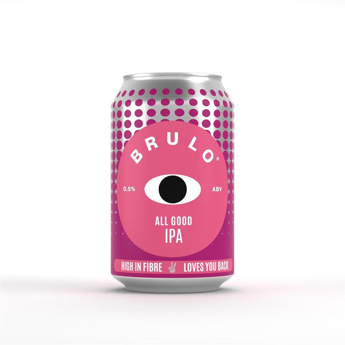 BRULO All Good IPA Alcohol Free Beer 0.5% ABV WITH ADDED FIBRE