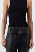 Brushed Wide Classic Belt - Black