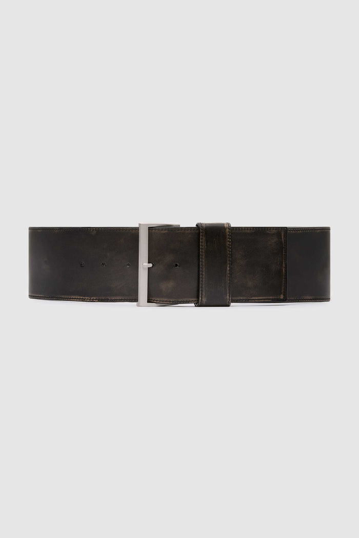 Brushed Wide Classic Belt - Black