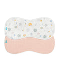 Burp Cloth 2 Pack Muslin Blush Rocket