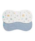 Burp Cloth 2 Pack Muslin Mist Blue Rocket