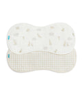 Burp Cloth 2 Pack Muslin White Cloud Bunnies
