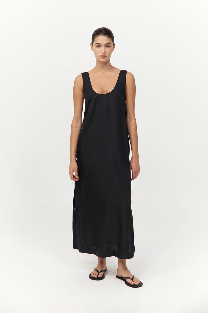 Jordan Button Up Dress - Black