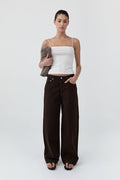 Canvas Classic Mid Rise Jeans - Bark