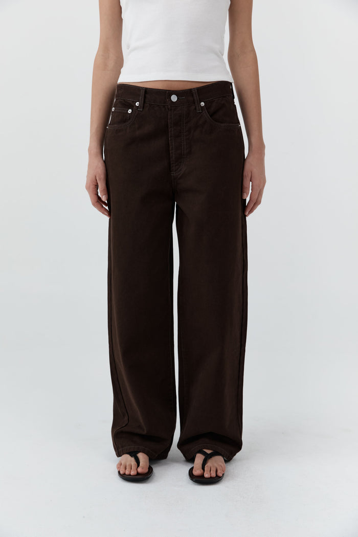 Canvas Classic Mid Rise Jeans - Bark