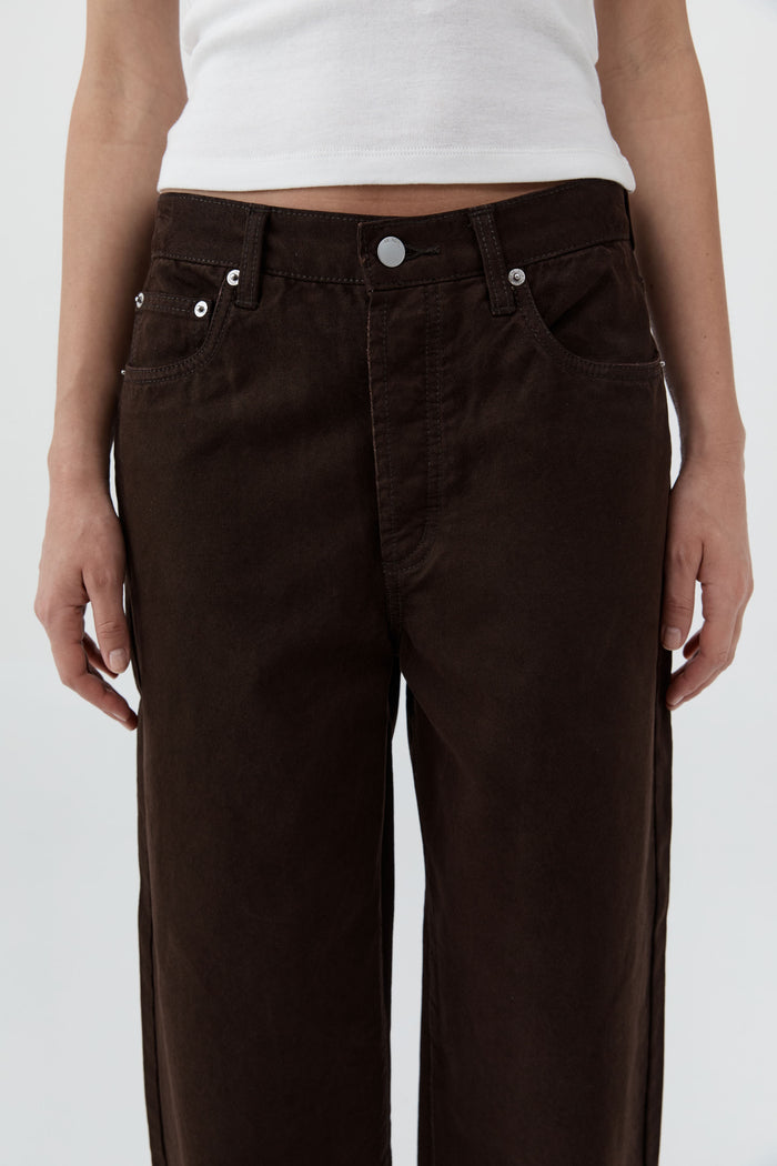 Canvas Classic Mid Rise Jeans - Bark