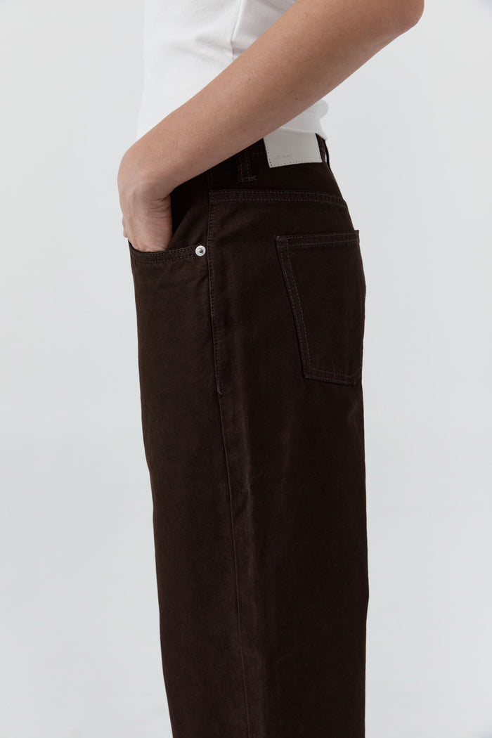 Canvas Classic Mid Rise Jeans - Bark