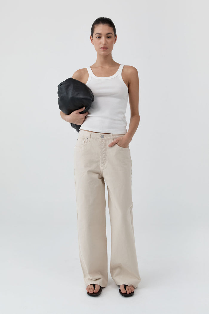 Canvas Classic Mid Rise Jeans - Ecru