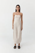 Canvas Pleat Cocoon Dress - Shell