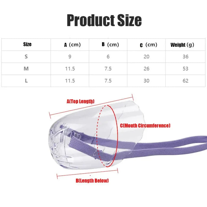 Cat Grooming Kitten Pet Mouth Cover Cat Recovery Anti-Bark Transparent Cat Mask Cat Muzzle Anti-Bite