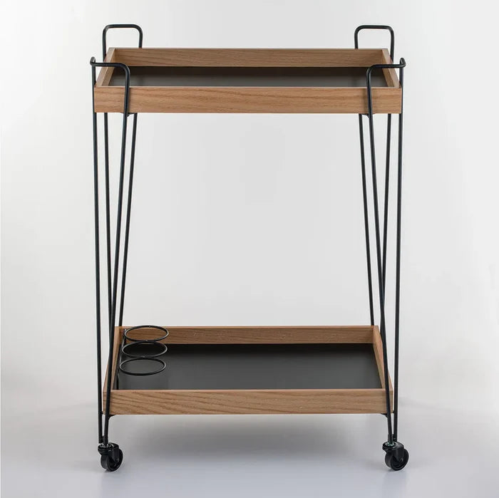 Classic Oakwood Serving Cart