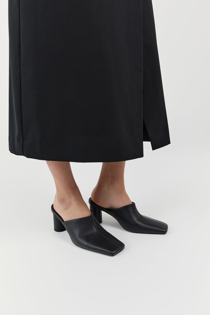 Clog Cylinder Heel - Black