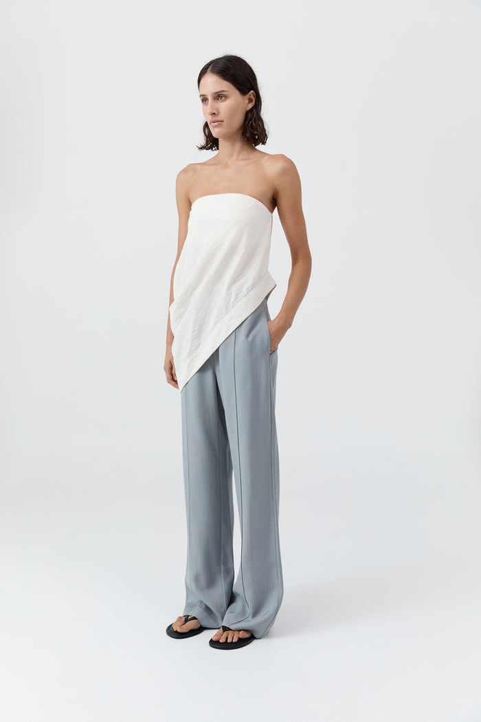 Cloud Asymm Drape Top - Off White