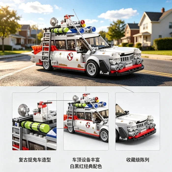 Compatible  Ghostbusters Building Blocks Car Model Bricks for Kids Adults Toys Halloween Christmas Gifts