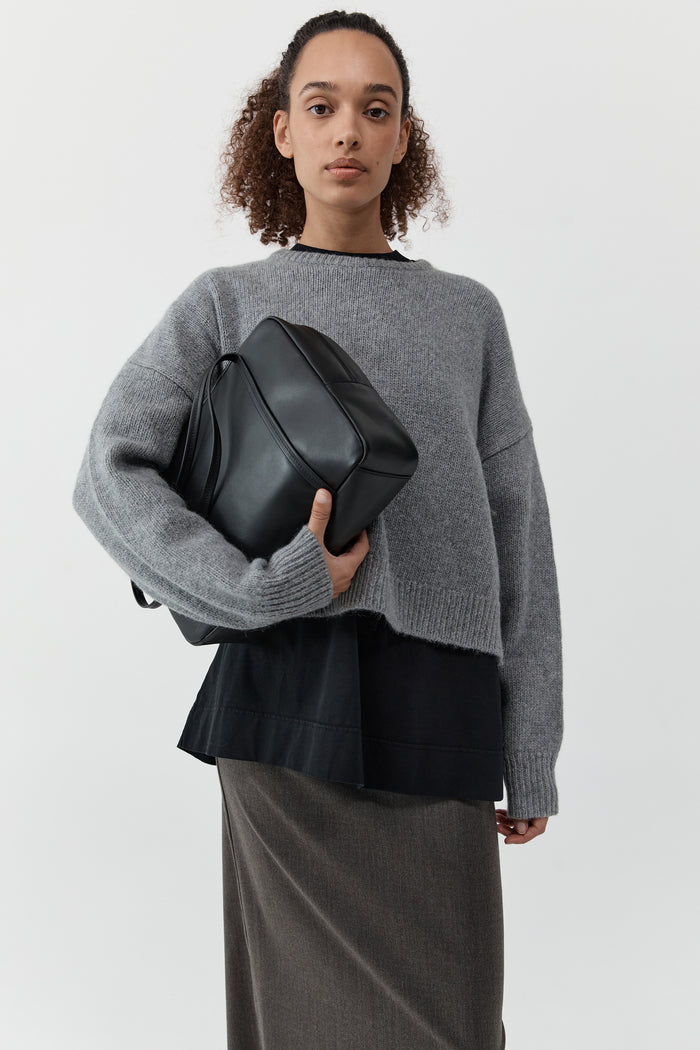 Cropped Sweater - Concrete