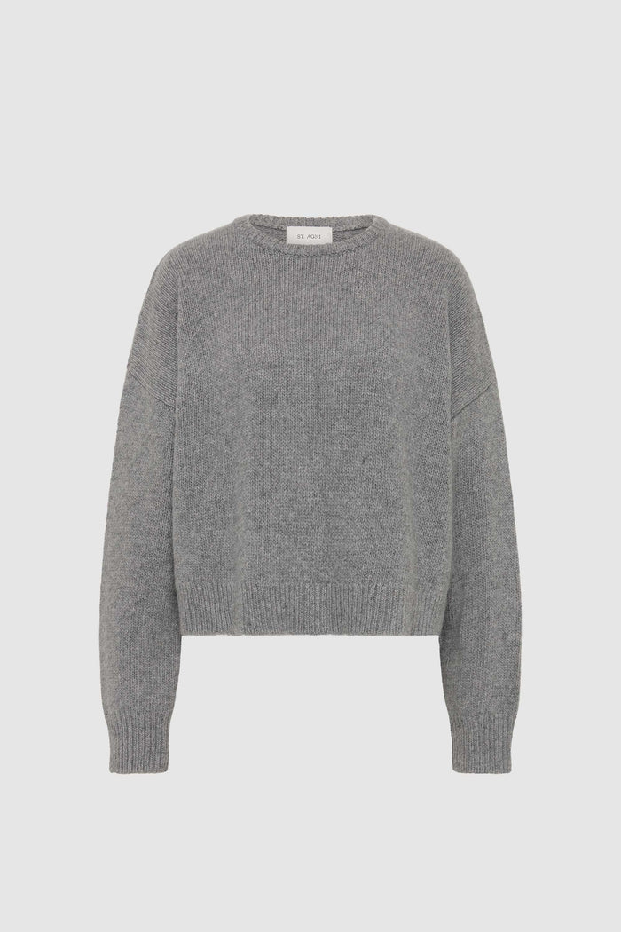 Cropped Sweater - Concrete