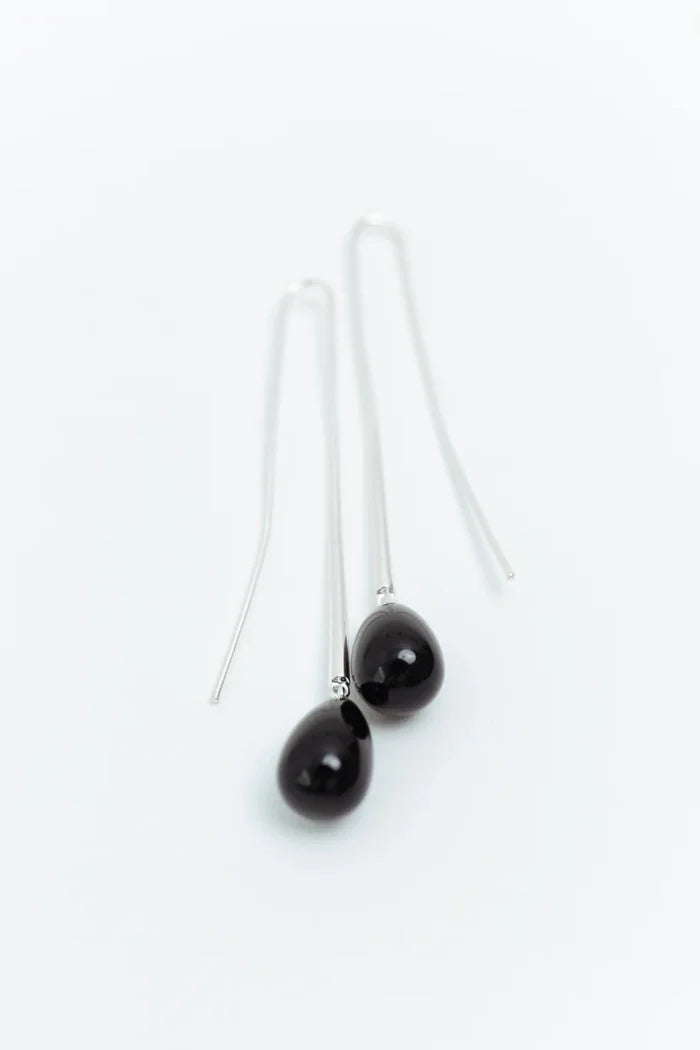 Cusp Onyx Earrings - By Nina Gordon