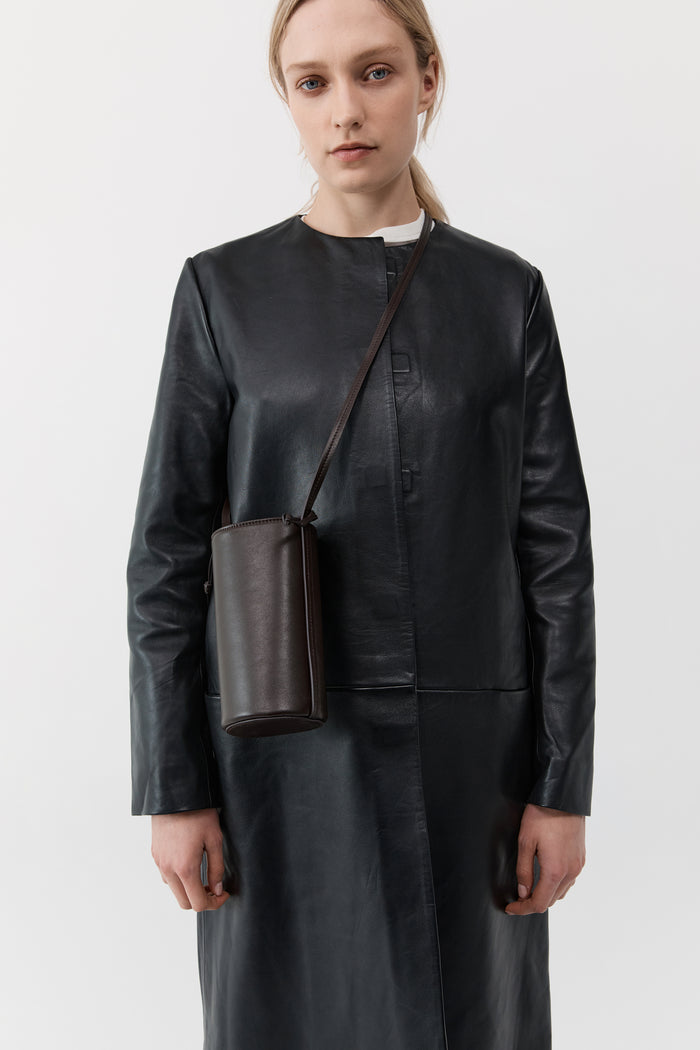 Cylinder Sling Bag - Coffee