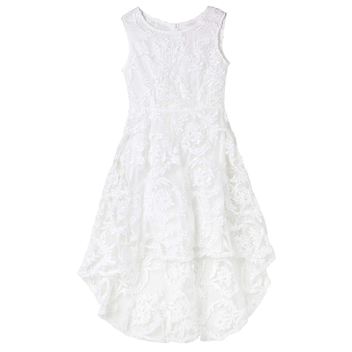 Designer Kidz Georgina Embroidered Dress - Ivory