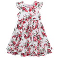 Designer Kidz Pearl Floral Swing Dress - Red (Size 2-7)