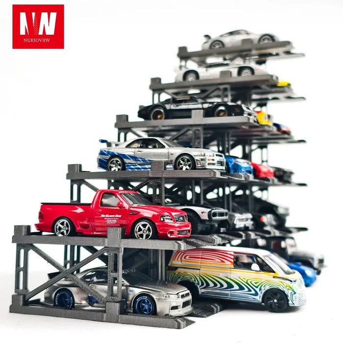 Diorama 1/64 Modular Multi-Storey Parking Lot Rack Model Car Display Storage Cabinet Models
