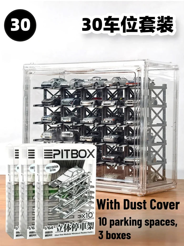Diorama 1/64 Modular Multi-Storey Parking Lot Rack Model Car Display Storage Cabinet Models
