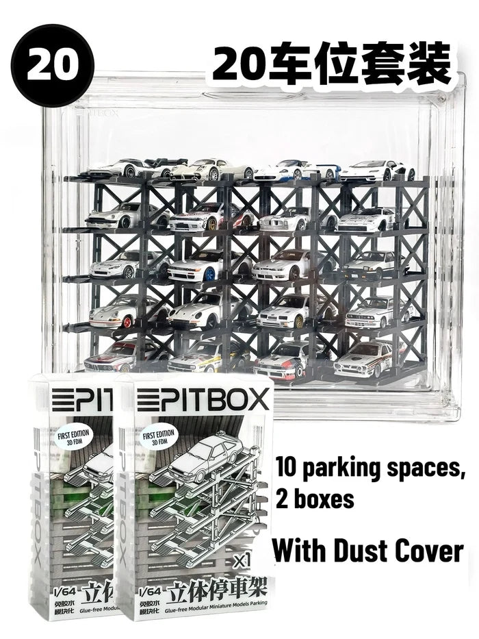 Diorama 1/64 Modular Multi-Storey Parking Lot Rack Model Car Display Storage Cabinet Models