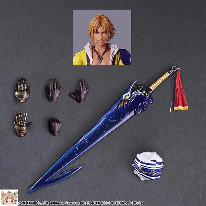 Domestic KO Boxed PLAY ARTS Kai Final Fantasy X Tidus PA Kai Articulated Action Figure Toys Gifts