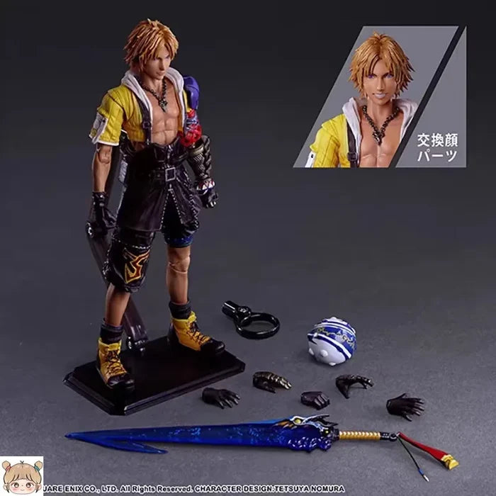 Domestic KO Boxed PLAY ARTS Kai Final Fantasy X Tidus PA Kai Articulated Action Figure Toys Gifts