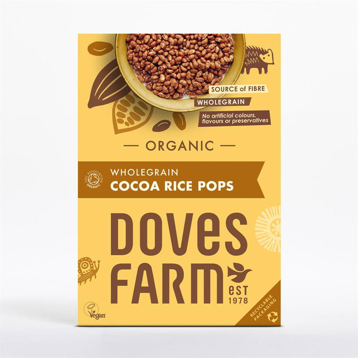 Doves Farm Organic Wholegrain Cocoa Rice Pops 300g