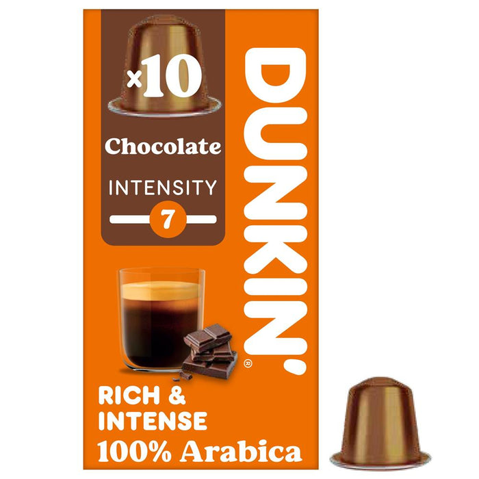 Dunkin Nespresso Compatible Capsules Chocolate 10 capsules