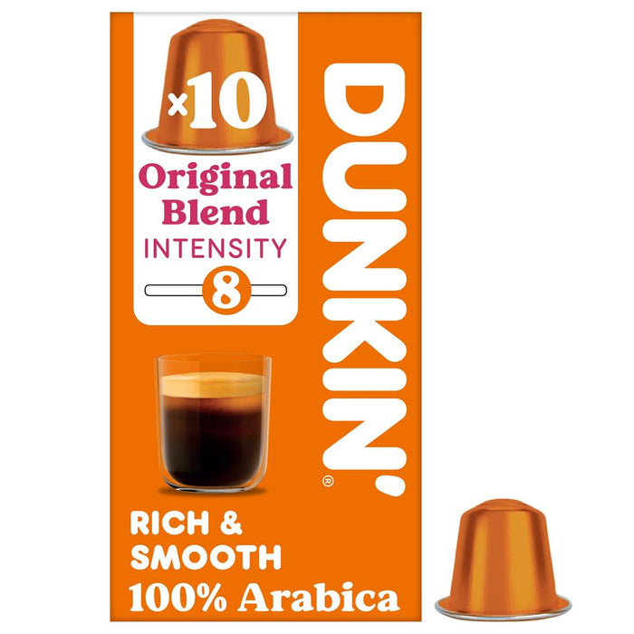 Dunkin Nespresso Compatible Capsules Original Blend 10 capsules