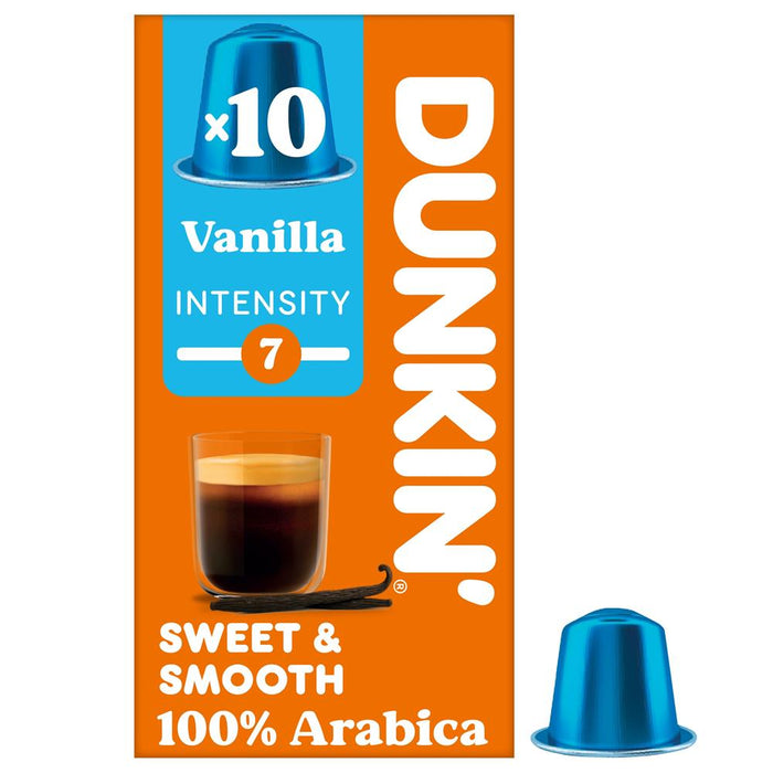 Dunkin Nespresso Compatible Capsules Vanilla 10 capsules