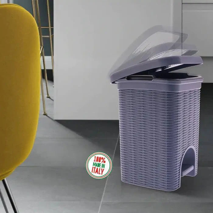 Elegance - Navy Blue 6 Litre Pedal Dustbin With Plastic Bucket Inside For Home, Kitchen, Office Use