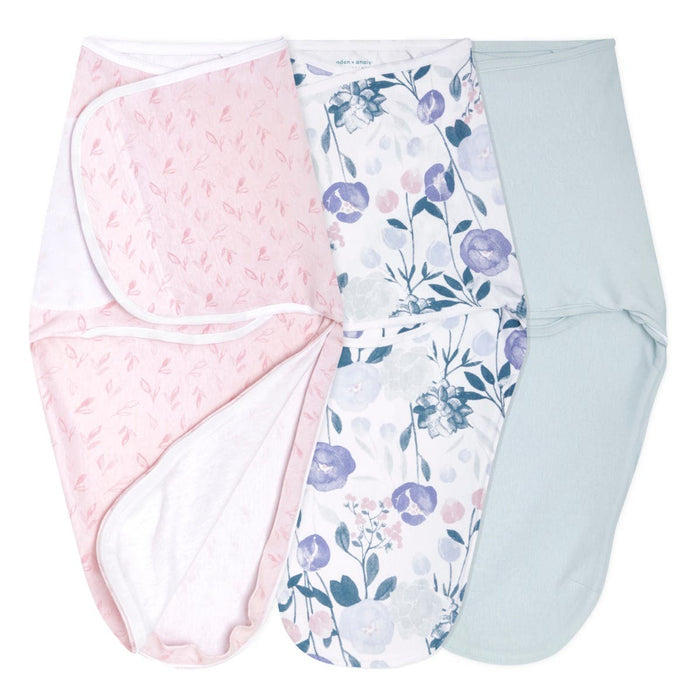 Flowers Bloom Baby Cotton Easy Swaddle 0-3M | aden + anais