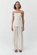 Everyday Relaxed Pants - Ecru Stripe